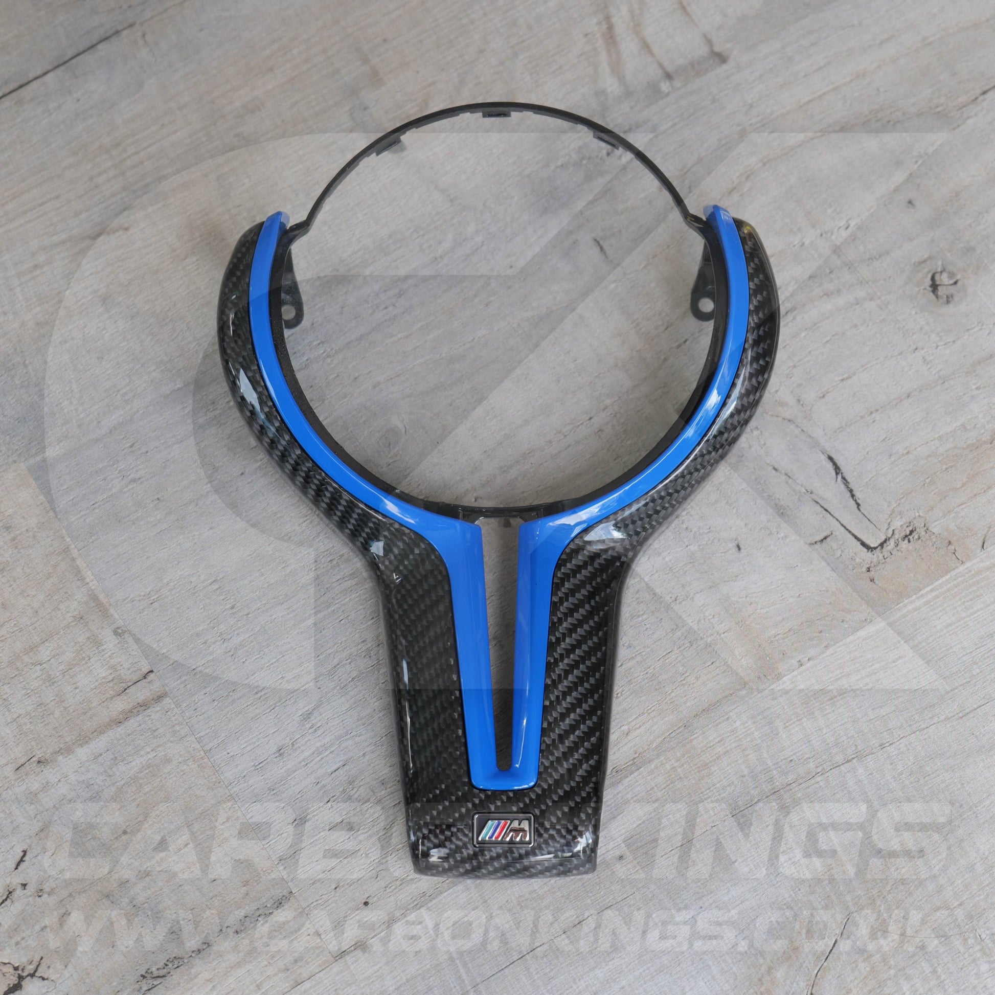 BMW M Sport Carbon Fibre / Blue Steering Wheel Trim M2 M3 M4 M5 M6 X5M X6M