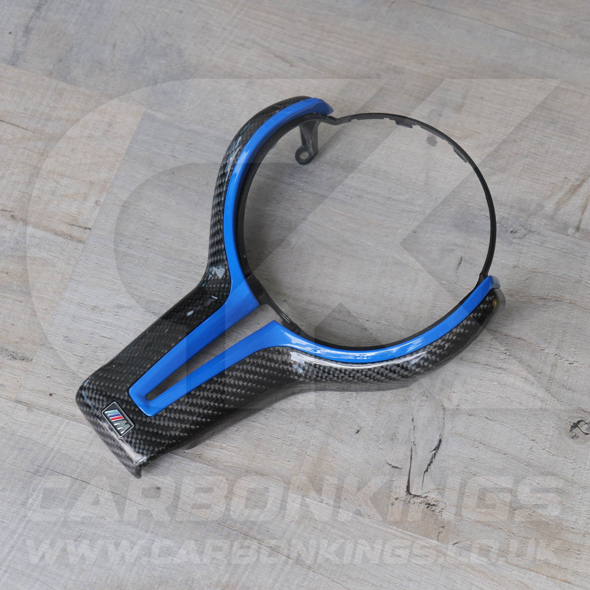 BMW M Sport Carbon Fibre / Blue Steering Wheel Trim M2 M3 M4 M5 M6 X5M X6M