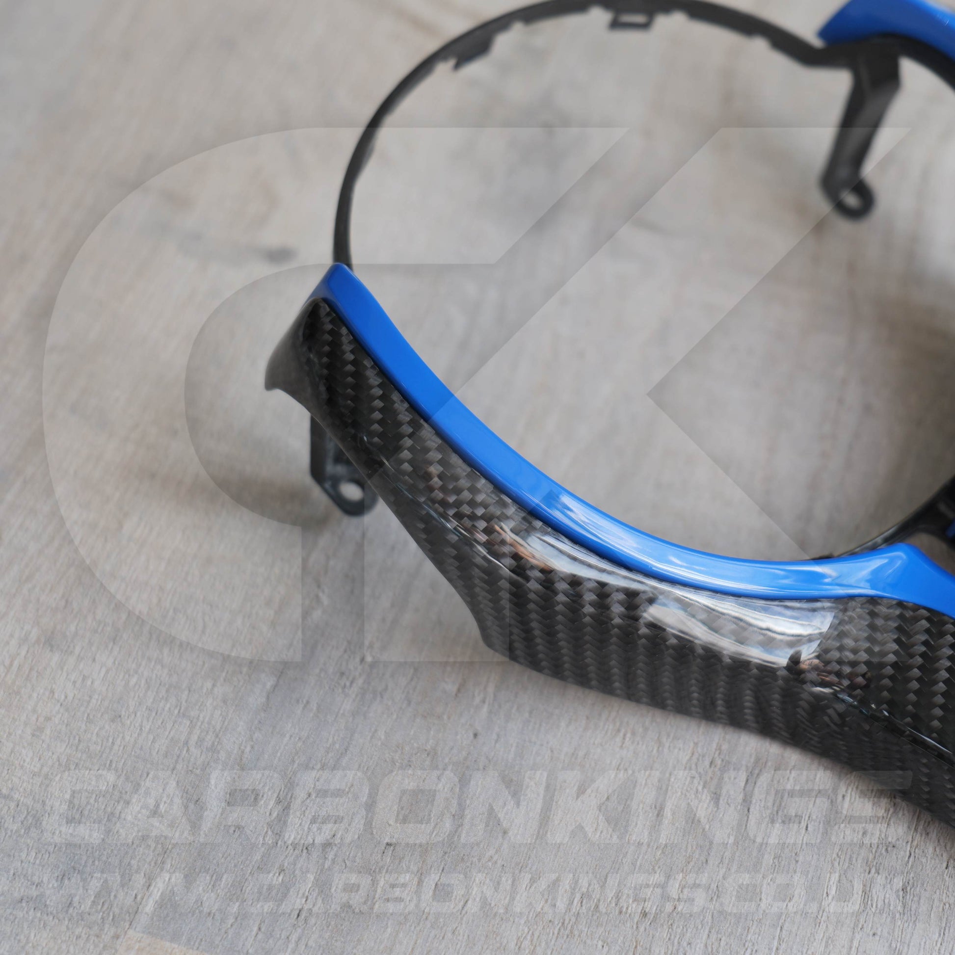 BMW M Sport Carbon Fibre / Blue Steering Wheel Trim M2 M3 M4 M5 M6 X5M X6M