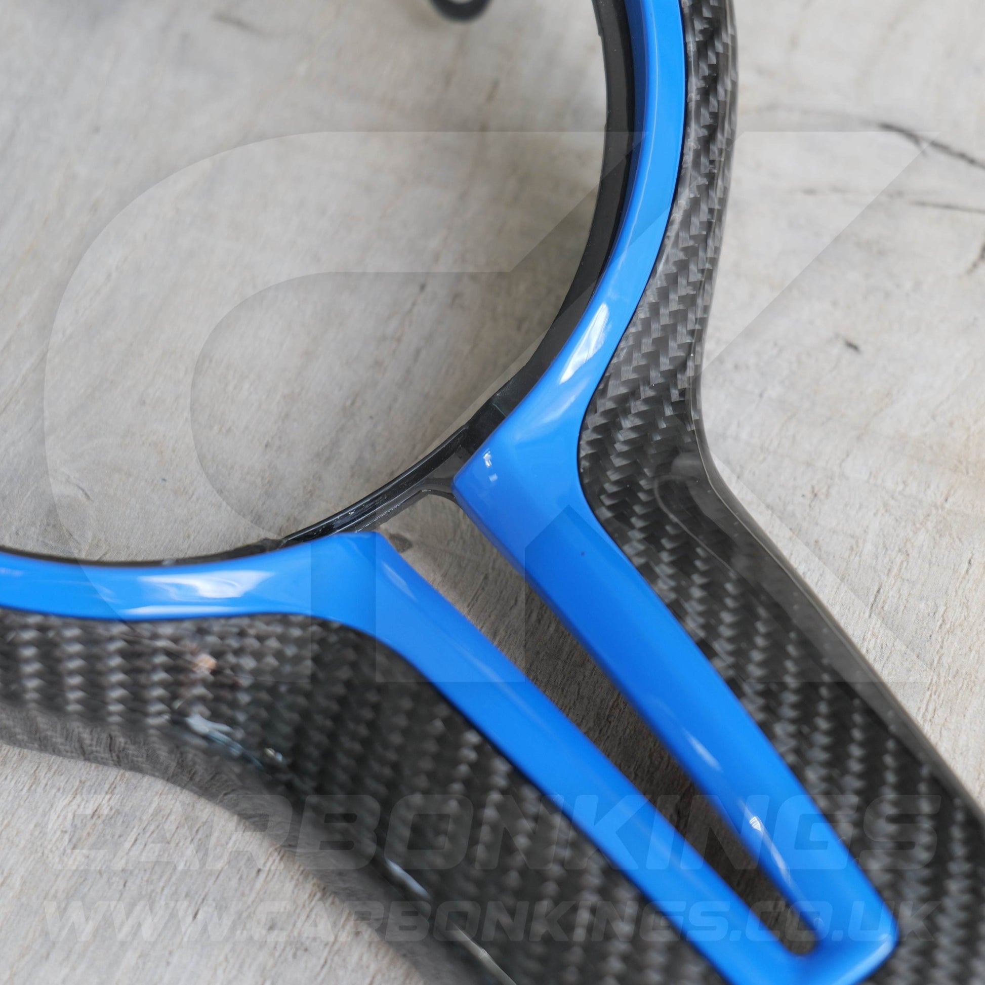 BMW M Sport Carbon Fibre / Blue Steering Wheel Trim M2 M3 M4 M5 M6 X5M X6M