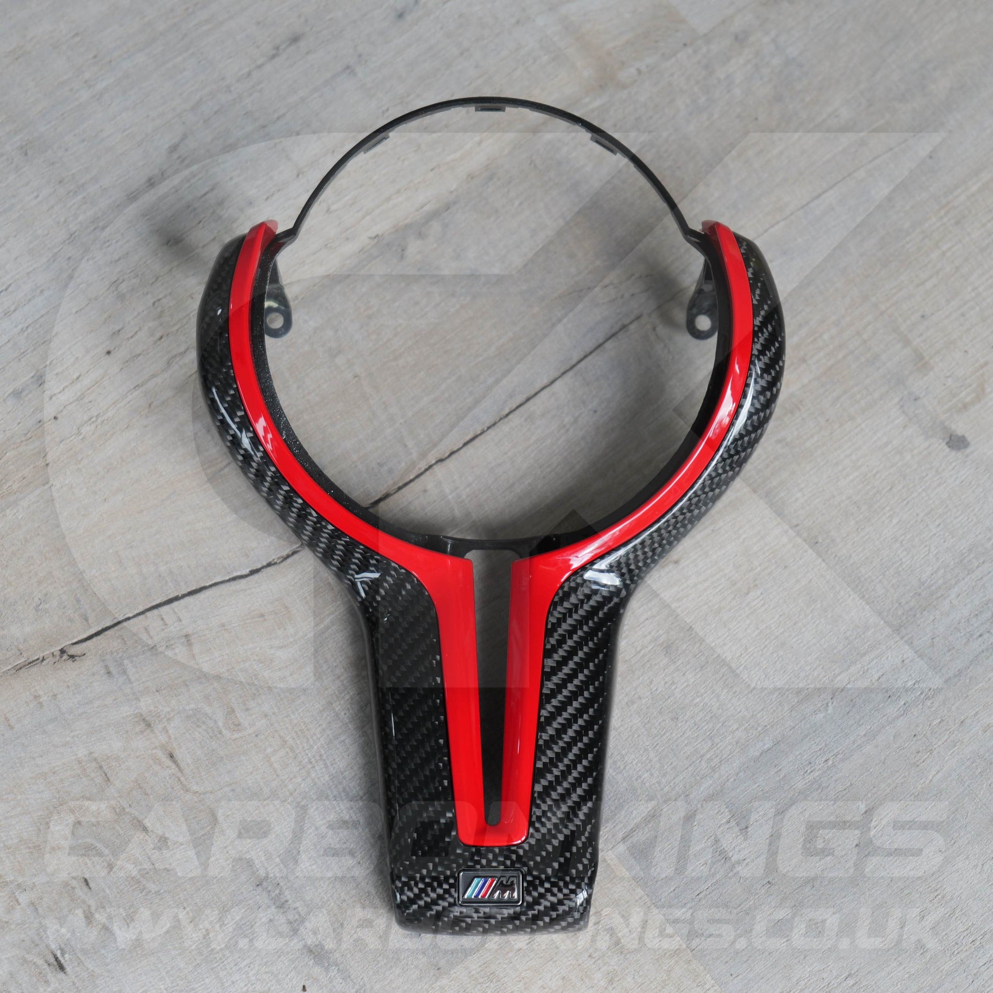 BMW M Sport Carbon Fibre / Red Steering Wheel Trim M2 M3 M4 M5 M6 X5M X6M