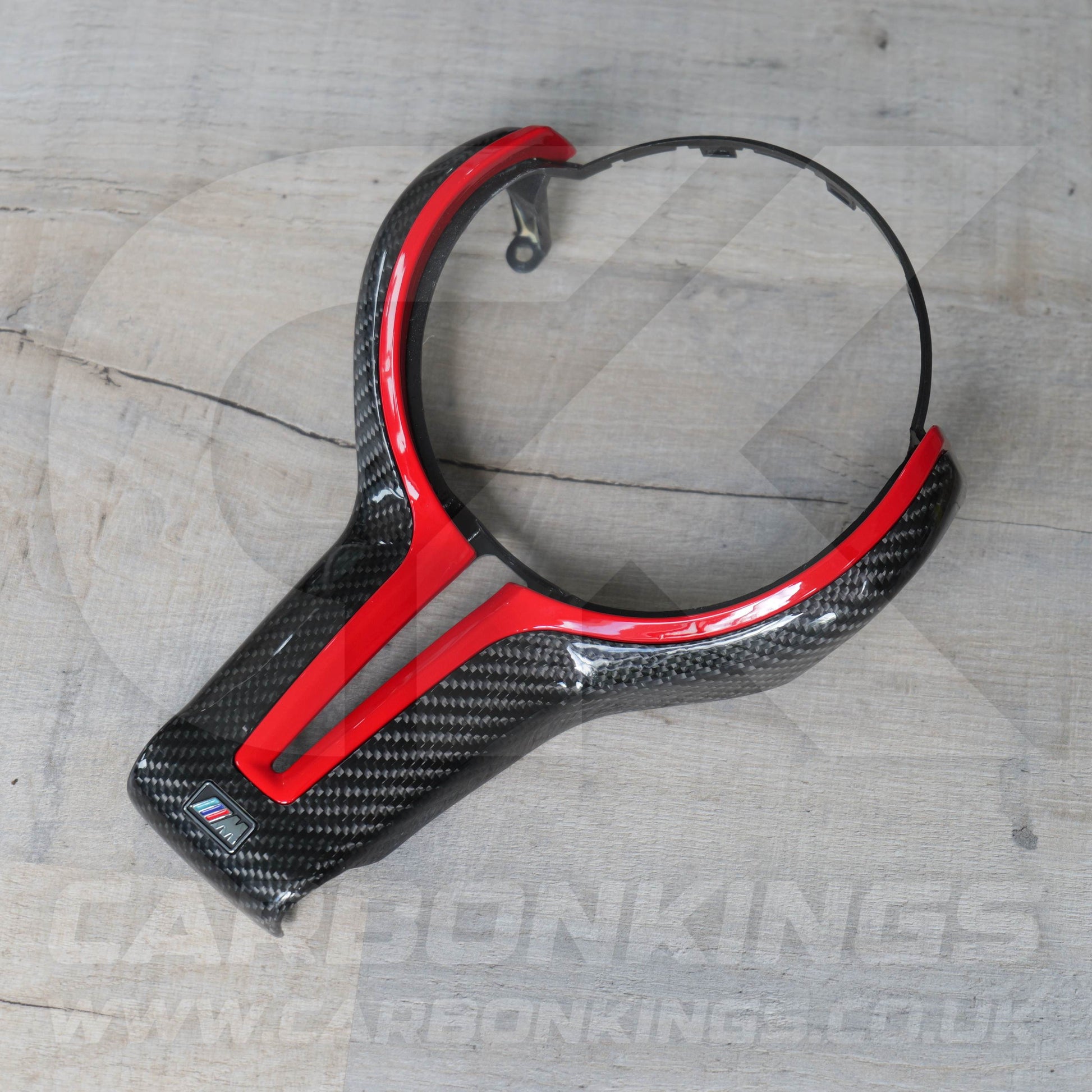 BMW M Sport Carbon Fibre / Red Steering Wheel Trim M2 M3 M4 M5 M6 X5M X6M
