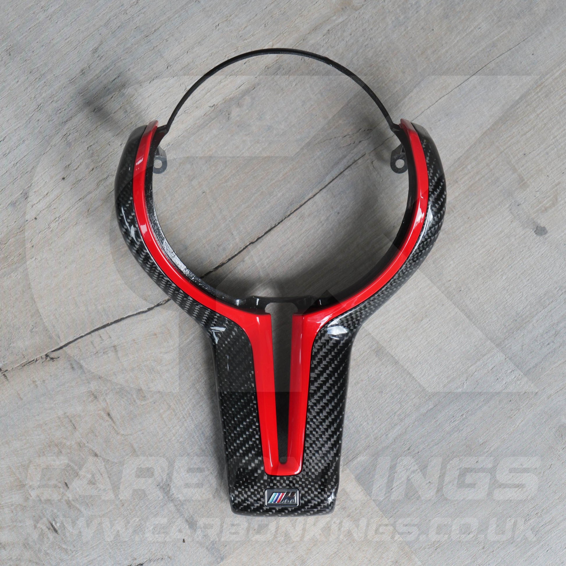 BMW M Sport Carbon Fibre / Red Steering Wheel Trim M2 M3 M4 M5 M6 X5M X6M