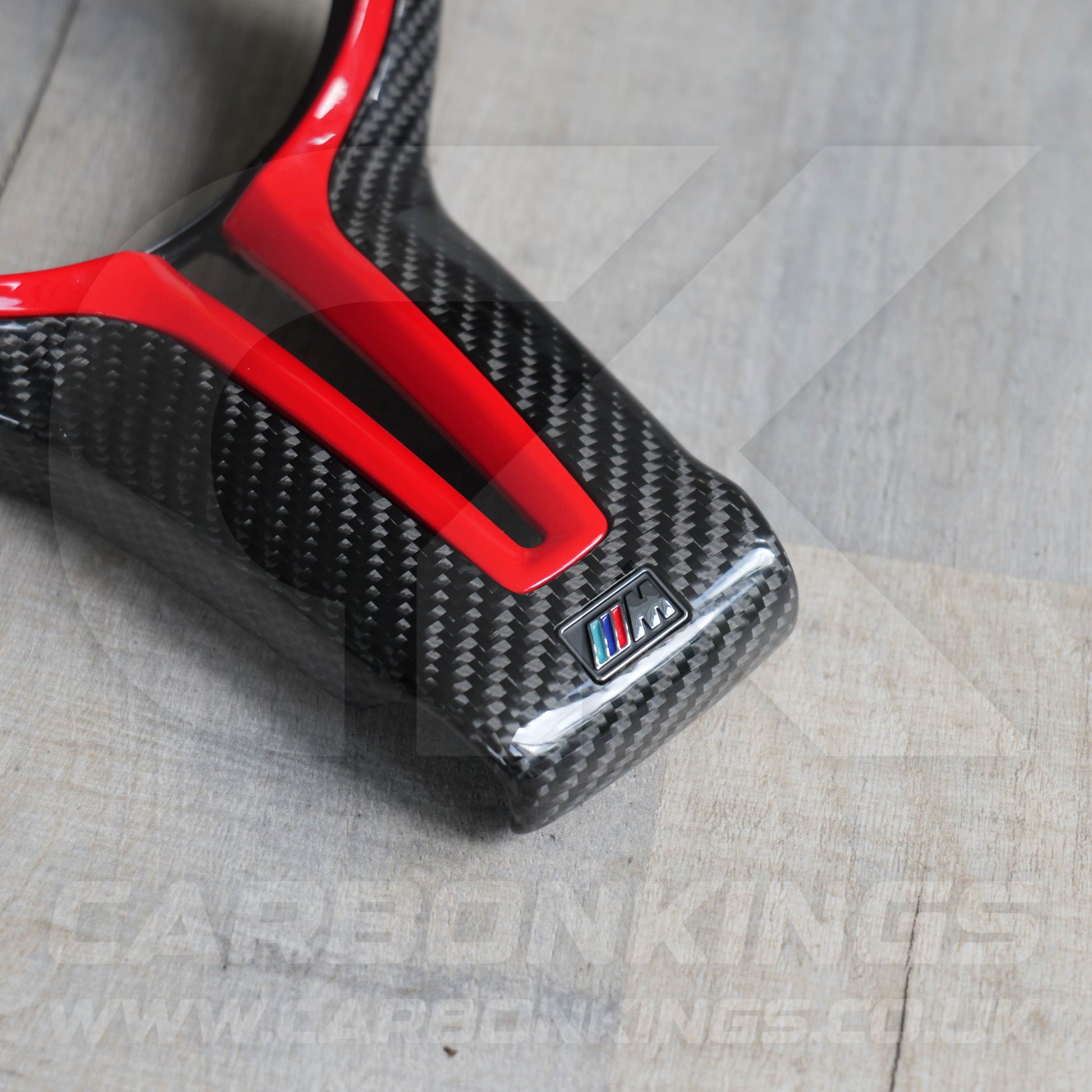 BMW M Sport Carbon Fibre / Red Steering Wheel Trim M2 M3 M4 M5 M6 X5M X6M