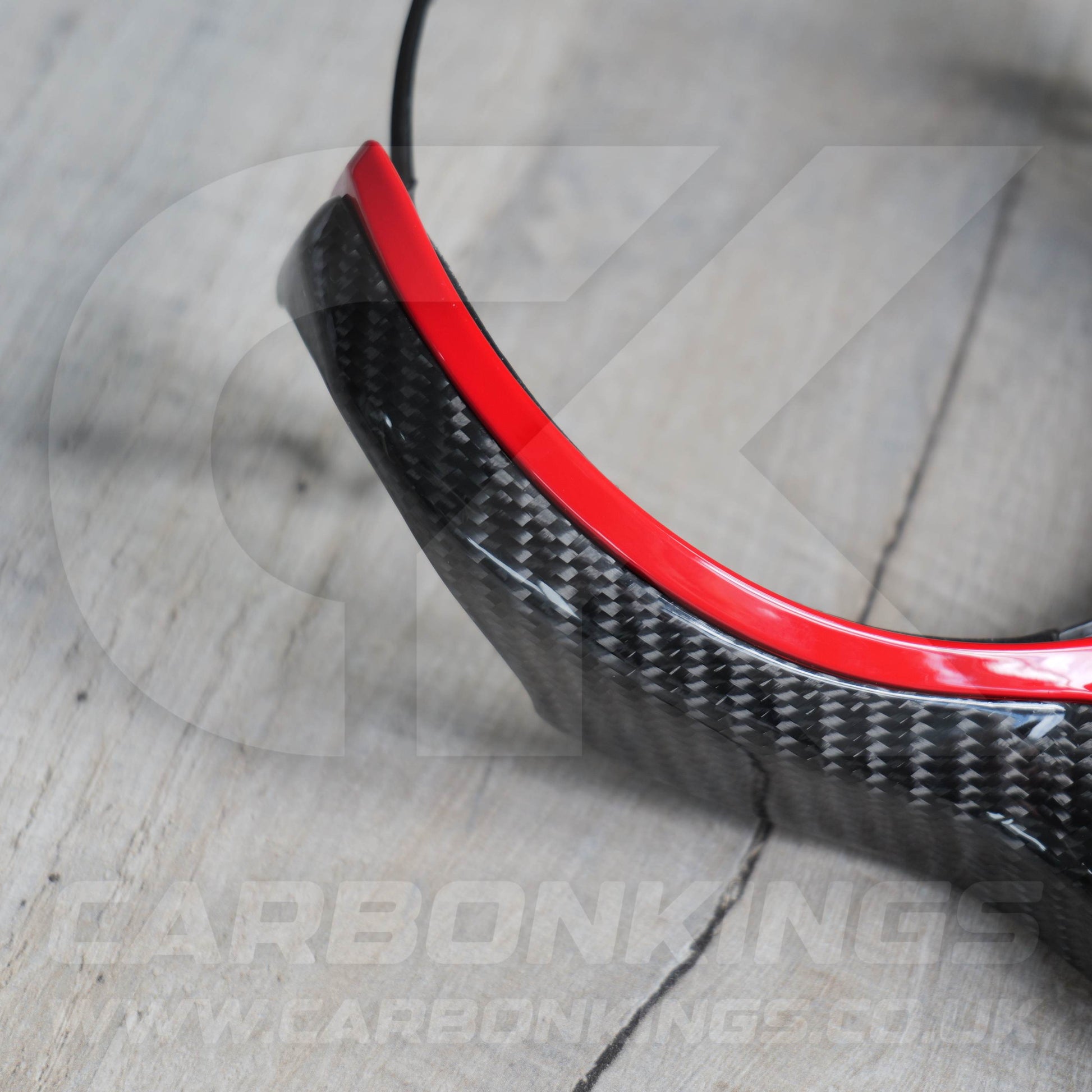 BMW M Sport Carbon Fibre / Red Steering Wheel Trim M2 M3 M4 M5 M6 X5M X6M
