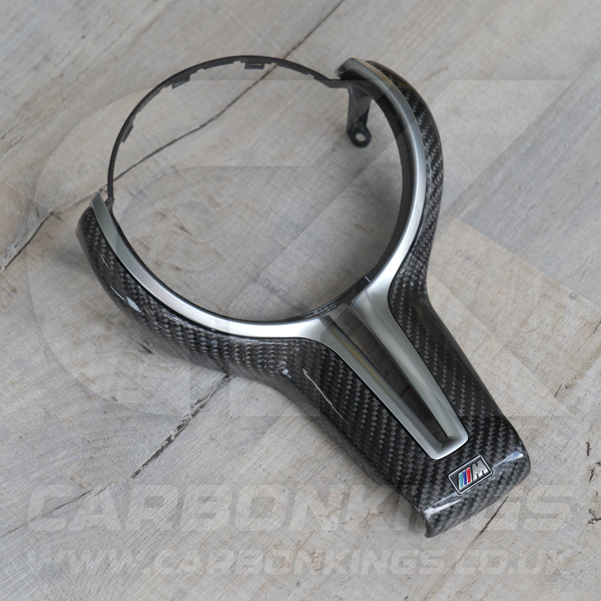 BMW M Sport Carbon Fibre / Silver Steering Wheel Trim M2 M3 M4 M5 M6 X5M X6M