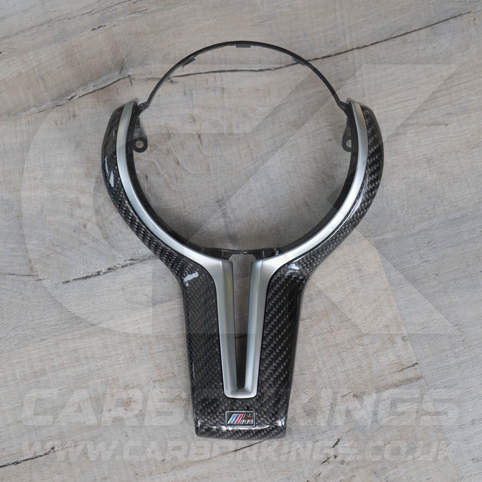 BMW M Sport Carbon Fibre / Silver Steering Wheel Trim M2 M3 M4 M5 M6 X5M X6M