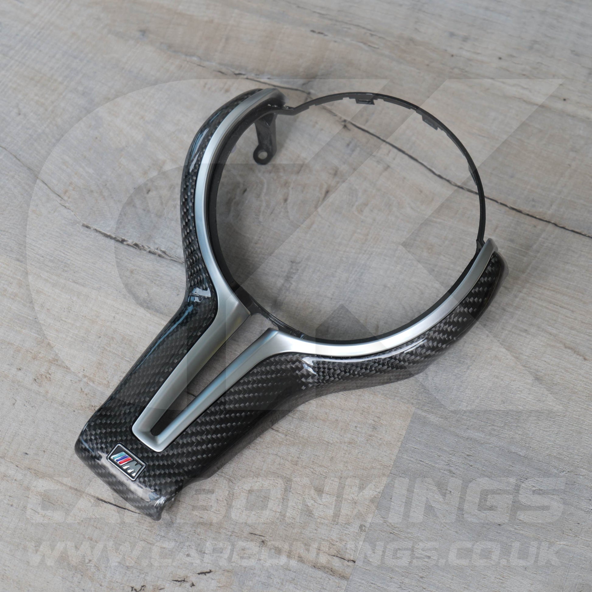 BMW M Sport Carbon Fibre / Silver Steering Wheel Trim M2 M3 M4 M5 M6 X5M X6M