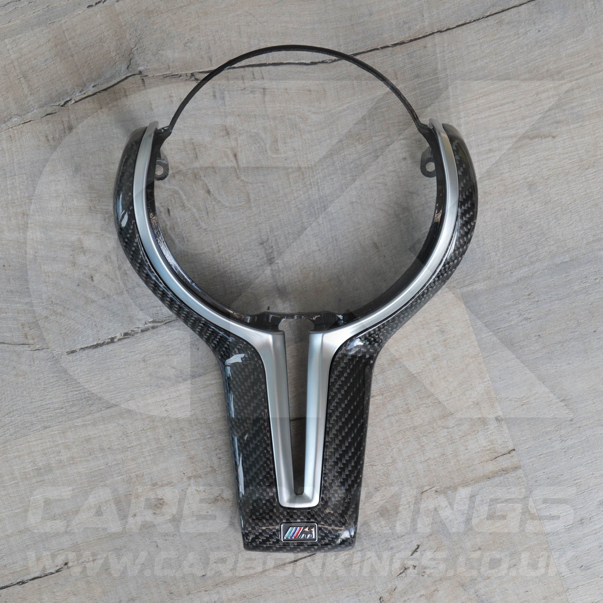 BMW M Sport Carbon Fibre / Silver Steering Wheel Trim M2 M3 M4 M5 M6 X5M X6M