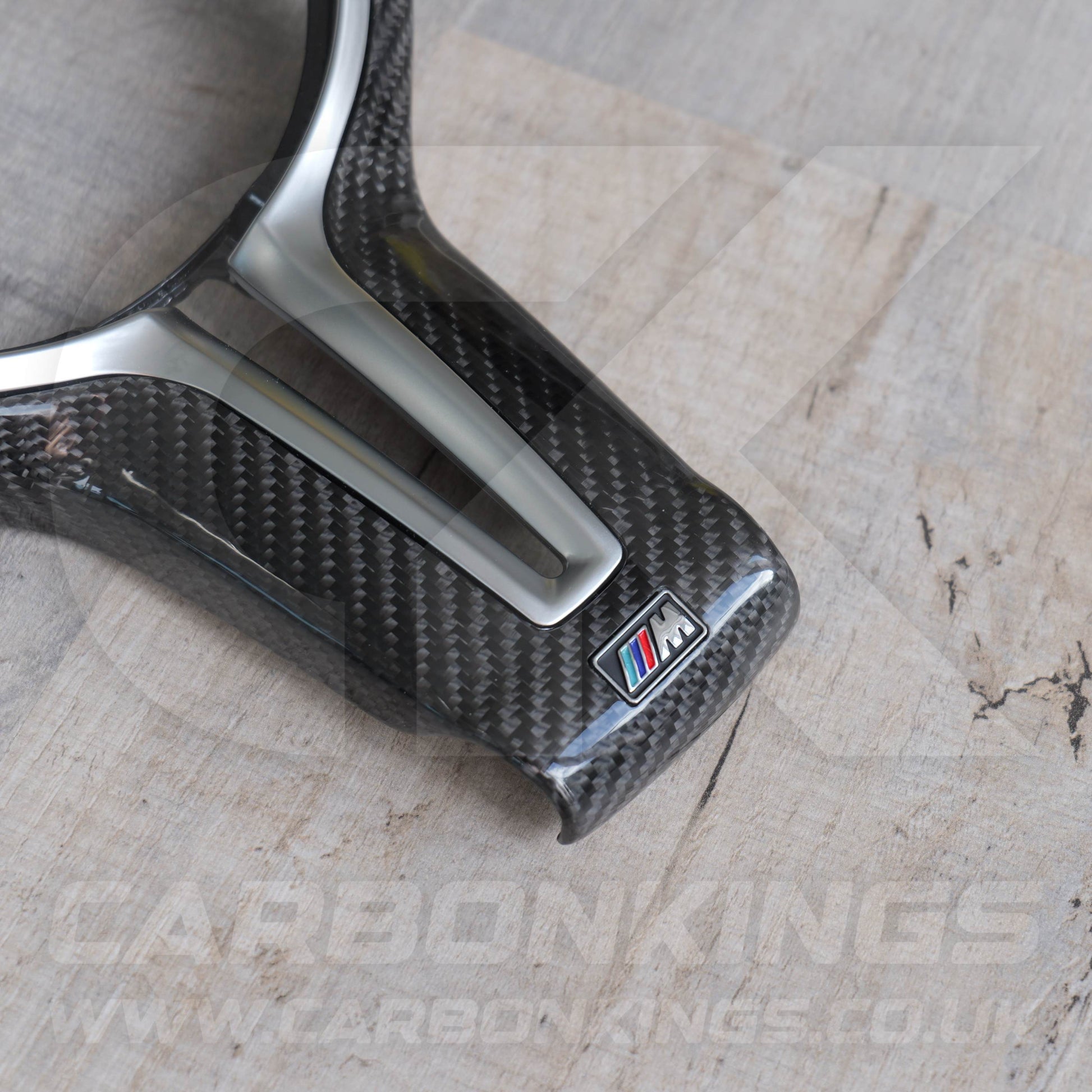 BMW M Sport Carbon Fibre / Silver Steering Wheel Trim M2 M3 M4 M5 M6 X5M X6M