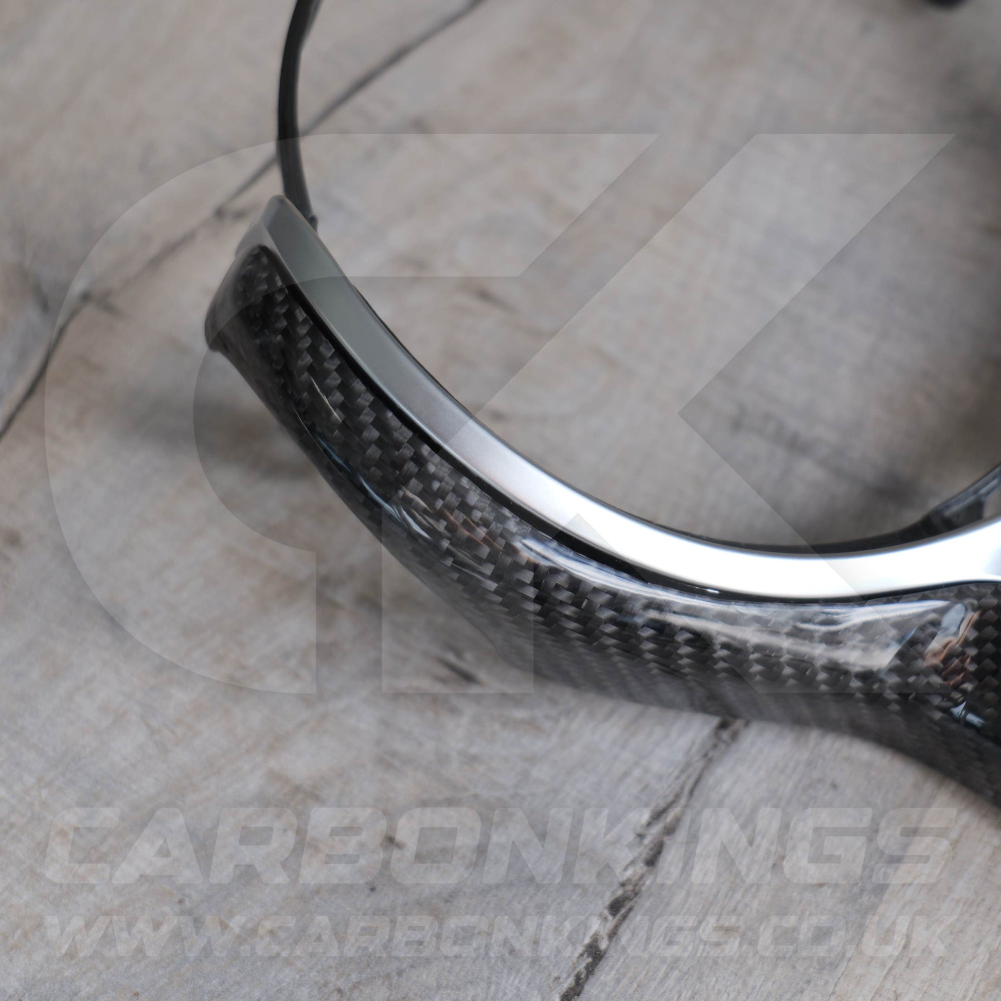 BMW M Sport Carbon Fibre / Silver Steering Wheel Trim M2 M3 M4 M5 M6 X5M X6M