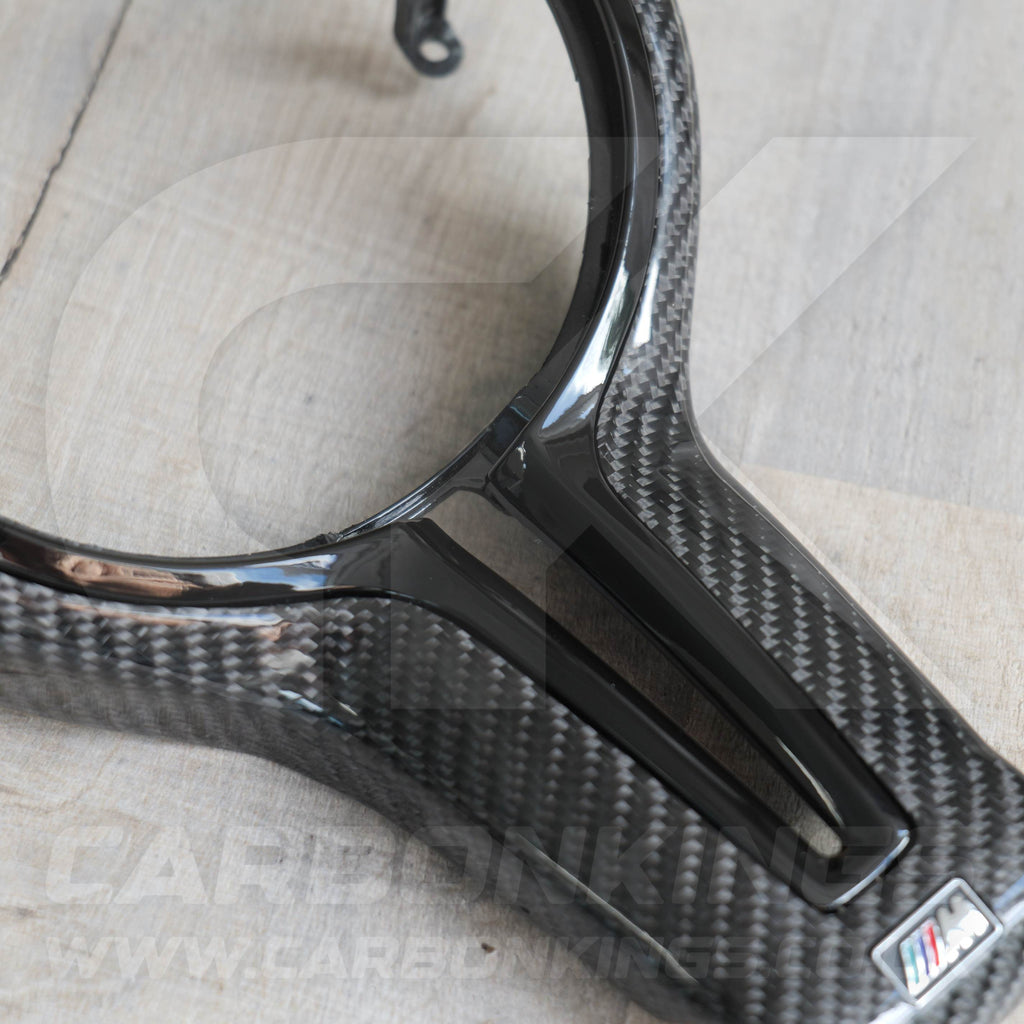 BMW M Sport Carbon Fibre / Black Steering Wheel Trim M2 M3 M4 M5 M6 X5M X6M