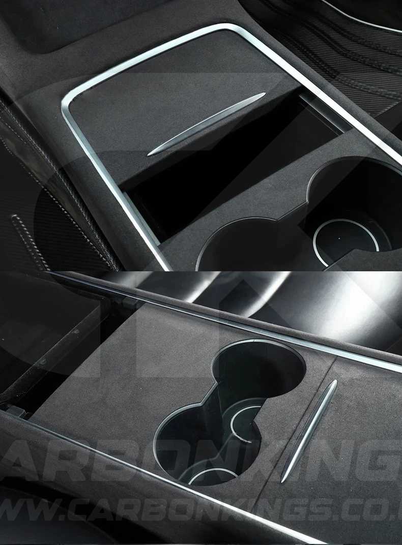 Tesla Model 3 Y Alcantara Suede Centre Console Protector Juniper Highland