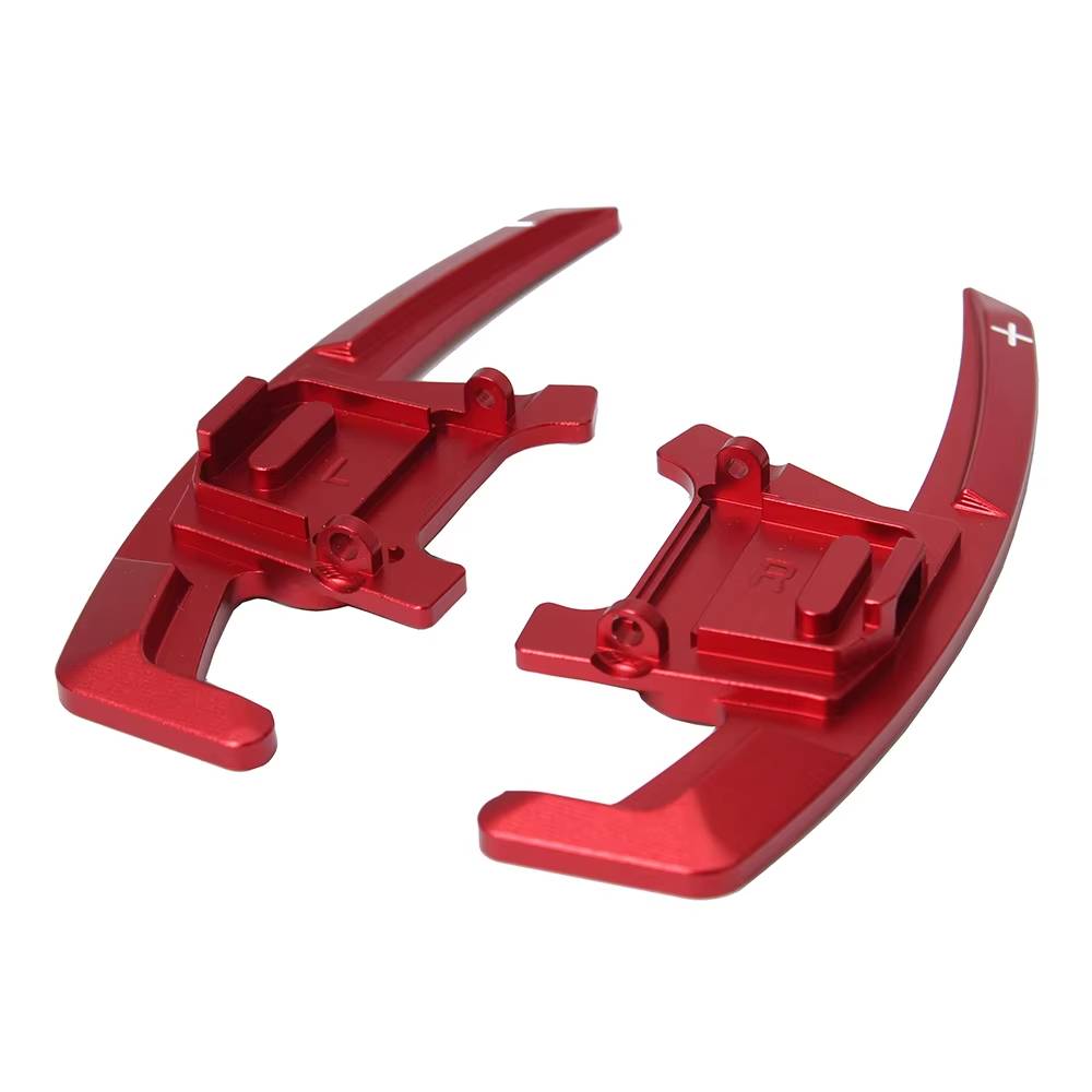 Red Alloy Extended Gear Shifter Paddles for Volkswagen VW Golf MK7 7.5 GTI GTD R TSI DSG