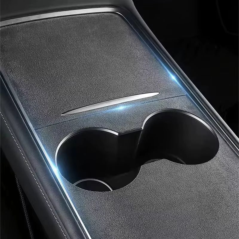 Alcantara Suede Centre Console Protector for Tesla Model 3 Y Juniper Highland - Interior Styling | Carbon Kings