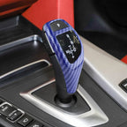 Blue Carbon Fibre Style Gear Shift Knob Cover Trim for BMW F30 F20 F10 F15 F25 X5 X3 - Interior Styling | Carbon Kings
