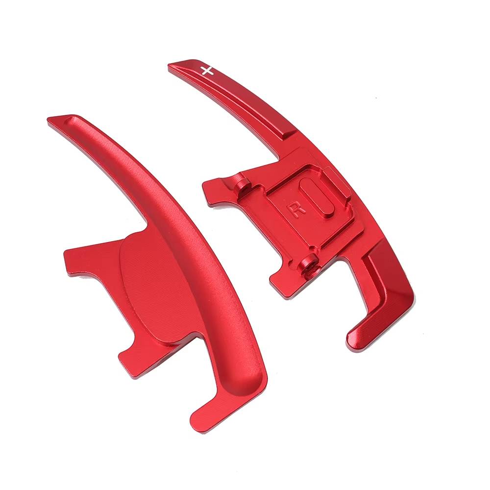Red Alloy Extended Gear Shifter Paddles for Volkswagen VW Golf MK7 7.5 GTI GTD R TSI DSG