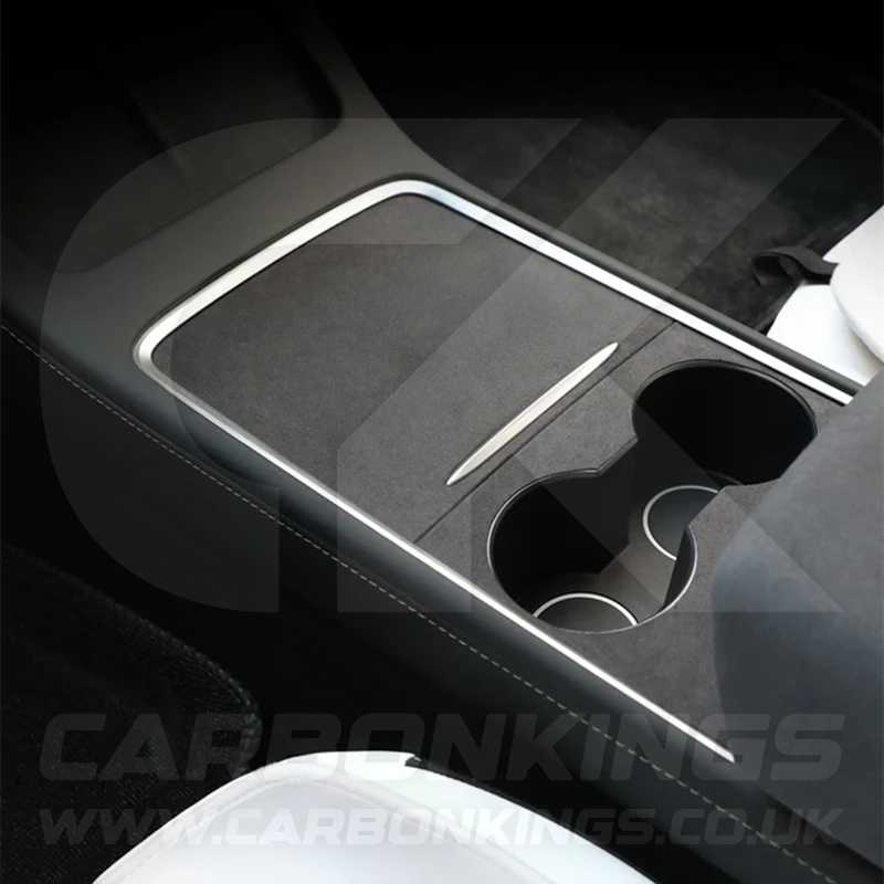 Tesla Model 3 Y Alcantara Suede Centre Console Protector Juniper Highland