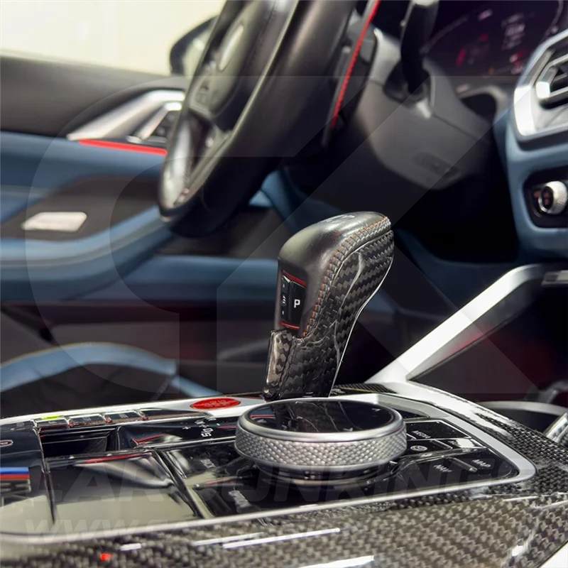 Genuine Carbon Fibre Gear Knob Cover Trim for BMW G80 M3 G82 M4 G87 M2