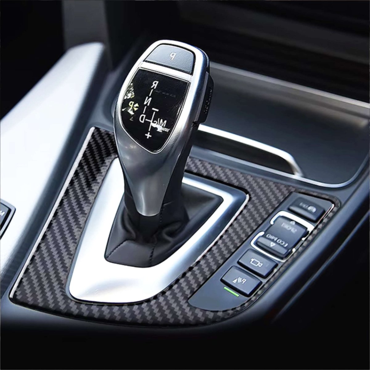 Carbon Fibre Gear Knob Surround Trim for BMW 3 4 Series F30 F34 F32 F33 335i 435i - Interior Styling | Carbon Kings