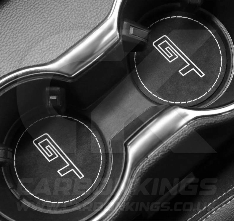Ford Mustang GT Genuine Alcantara Cup Holder Storage Covers S550 Mach 1 V8 GT350