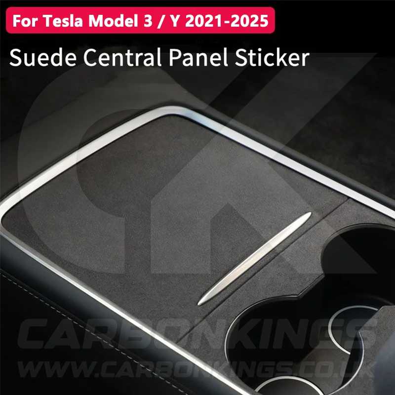 Tesla Model 3 Y Alcantara Suede Centre Console Protector Juniper Highland