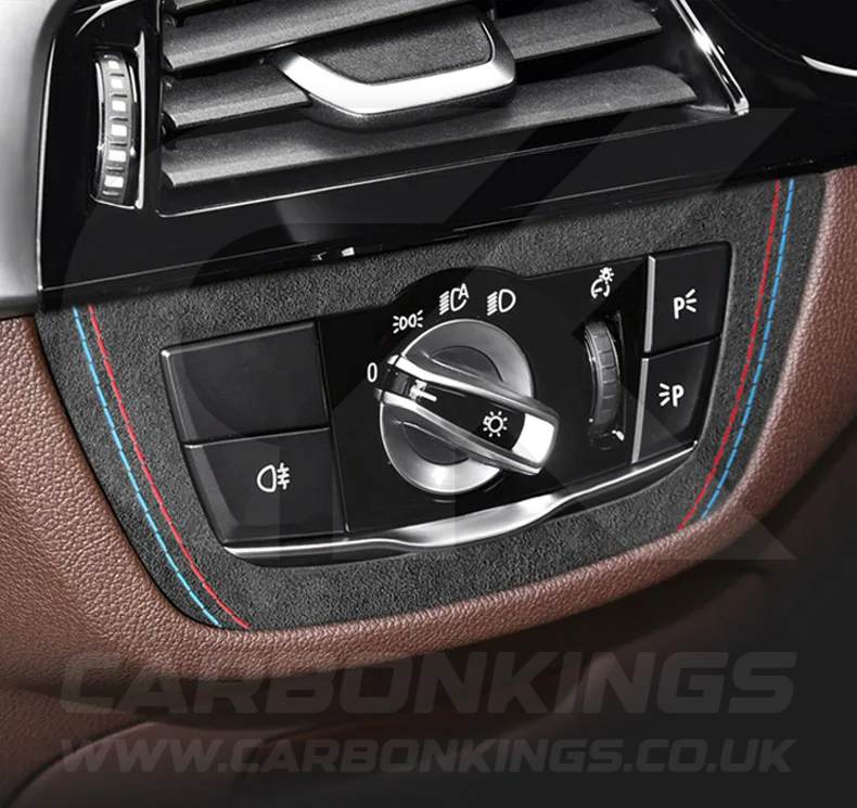 BMW Alcantara Suede Headlight Switch Trim for 5 6 Series G G30 G31 G38 6GT