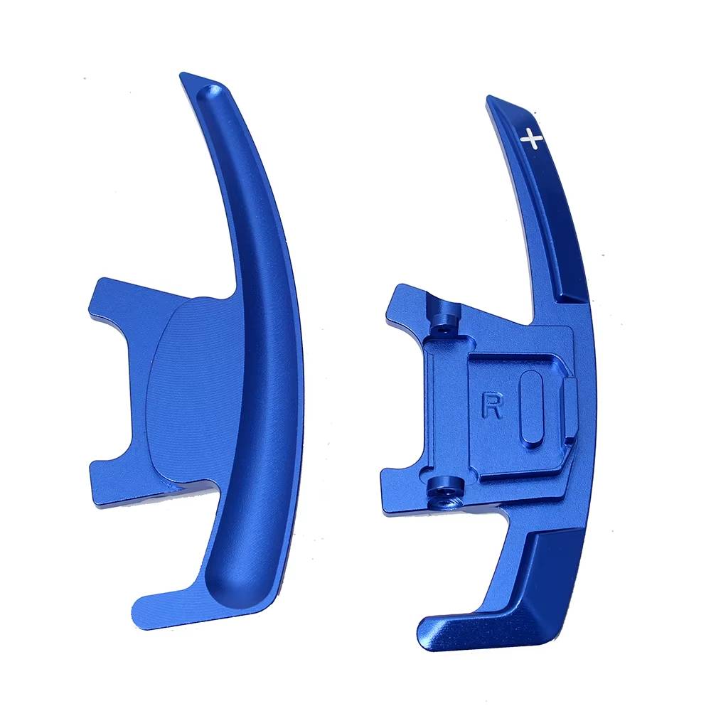 Blue Alloy Extended Gear Shifter Paddles for Volkswagen VW Golf MK7 7.5 GTI GTD R TSI DSG