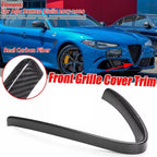Carbon Fibre V Shield Grill Frame Cover Trim for Alfa Romeo Giulia - Exterior Styling | Carbon Kings