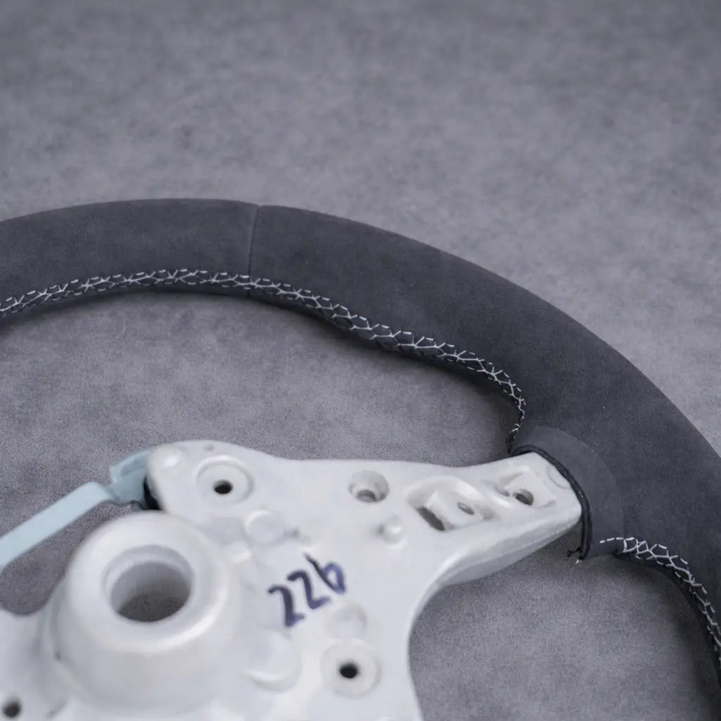 Alcantara + White Steering Wheel for BMW M Sport 1 2 3 4 X1 X3 X4 X5 X6 M2 M3 M4 F80