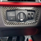Carbon Fibre Headlight Switch Trim for BMW F30 F31 F32 F33 F34 F80 M3 M4 M5 M2 - Interior Styling | Carbon Kings