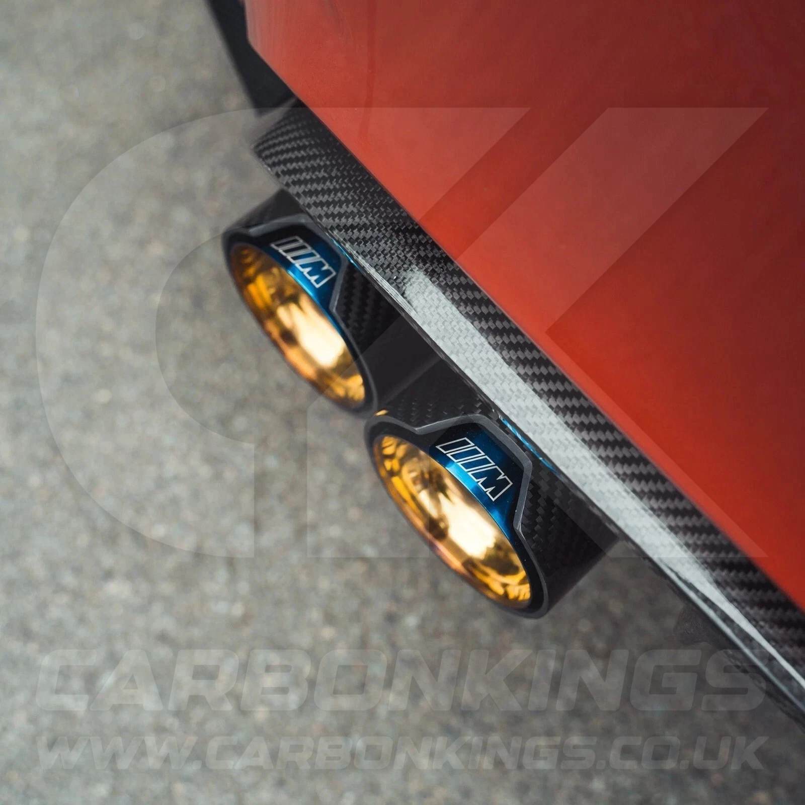 BMW M Performance Carbon Fibre Burnt Blue Exhaust Tips M2 M3 M4 M5 F80 F82 F83 F87 F10 M5